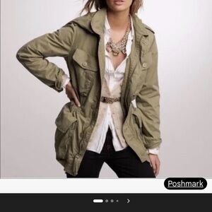 J Crew Olive Utility Jacket Womens Military Field Jacket Lightweight